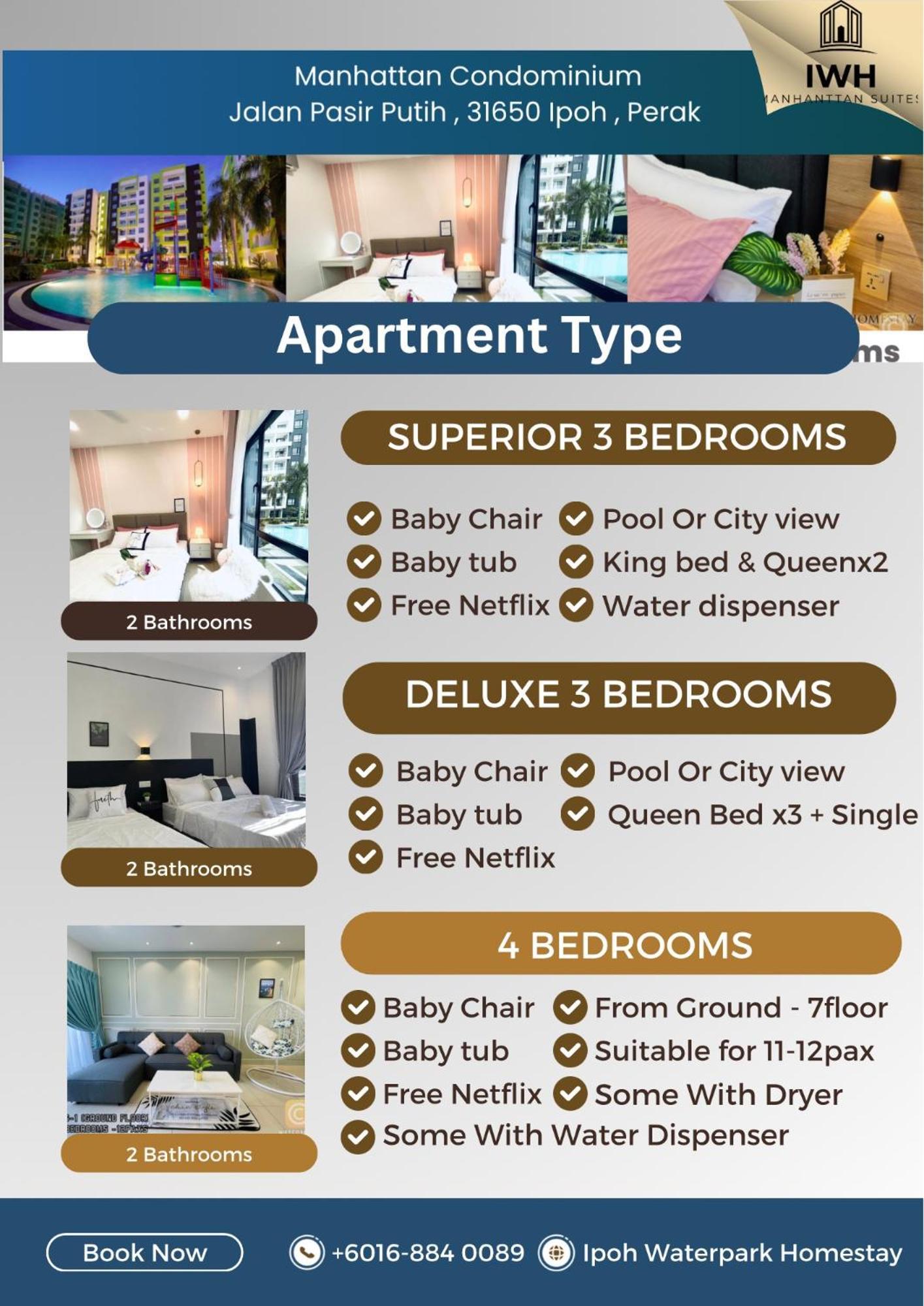 Apartemen Waterpark Manhattan Premium By Iwh Ipoh